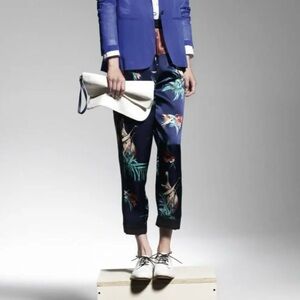 Forte Forte silk bird print pants
